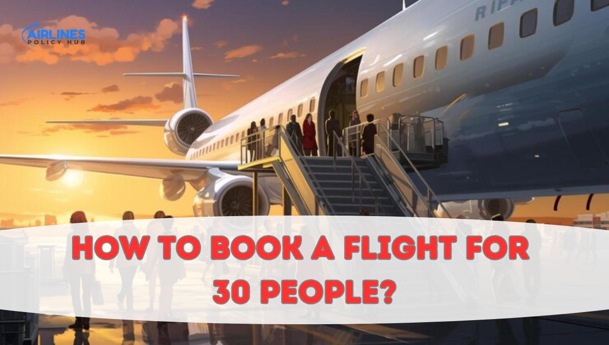 How to book a flight for 30 people?